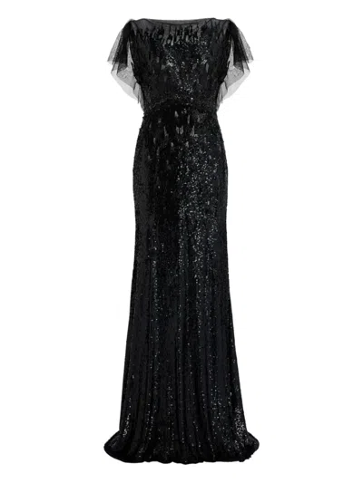 JENNY PACKHAM BONNIE SEQUIN-EMBELLISHED TULLE DRESS
