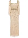Jenny Packham Brightstar Crystal-embellished Gown In Gold