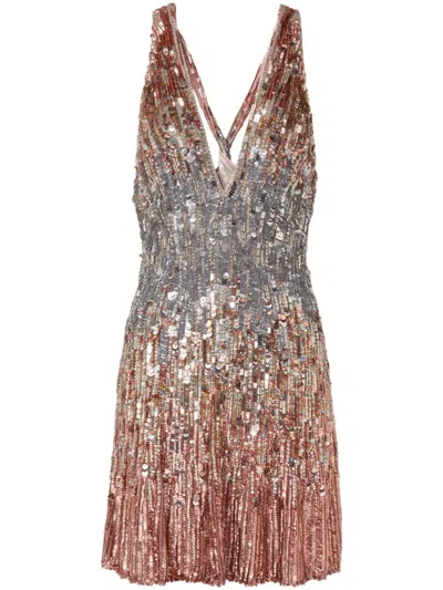 Jenny Packham Brilliance Short Dress In Rosa