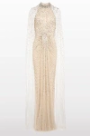 Jenny Packham Cairo Maxi Gown In Neutral