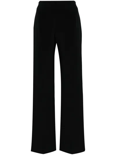 Jenny Packham Carey Wide-leg Satin Trousers In Black