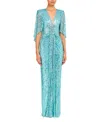 Jenny Packham Sequin Embellished Carrie Dress In Blue