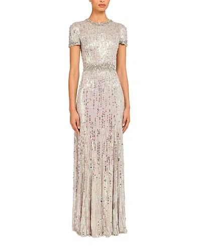 Jenny Packham Celeste Maxi Dress In Gray