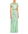 Jenny Packham Celeste Maxi Dress In Green
