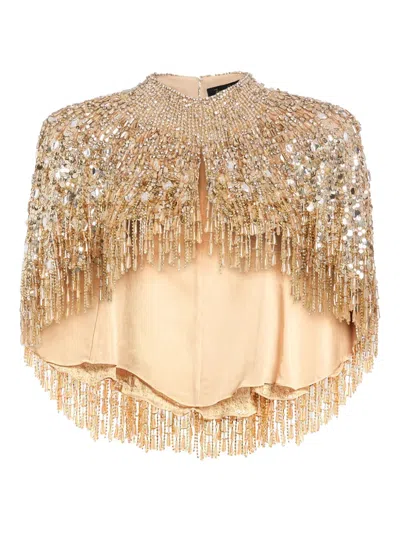 Jenny Packham Chantelle Cape In Brown