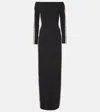 Jenny Packham Charisma Embellished Crêpe Gown In Black