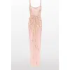 Jenny Packham Chrissy Sequin-embellished Dress In Pink