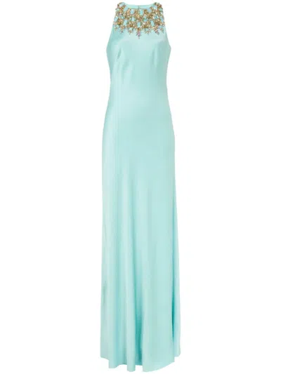 Jenny Packham Cleo Gown Dress In 蓝色