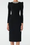Jenny Packham Cora Beaded Long Sleeve Dress
