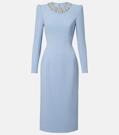 Jenny Packham Cora Embellished Midi Dress In Blue