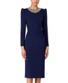 Jenny Packham Cora Embellished Midi Dress In Blue