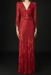 Jenny Packham Cosmos Abendkleid Mit Kristallen In Red