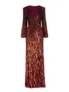 Jenny Packham Cosmos Maxi Dress In Red