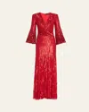 Jenny Packham Cosmos Abendkleid Mit Kristallen In Regency Red