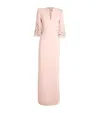 Jenny Packham Crepe Embellished Ruth Gown In Pink