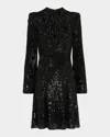 Jenny Packham Crystal Crunch Short Dress In Liquorice 