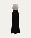 Jenny Packham Orion Crystal-bodice Gown In Liquorice