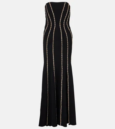 JENNY PACKHAM DASH EMBELLISHED STRAPLESS GOWN