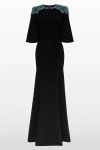 Jenny Packham Daza Gown In Animal Print