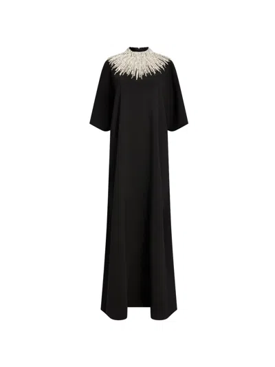 Jenny Packham Desert Blossom Dress In Black