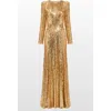 Jenny Packham Sequin Embellished Dulcet Dress In Gold