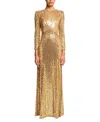 Jenny Packham Sequin Embellished Dulcet Dress In Gold