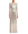 Jenny Packham Dulcet Sequin-embellished Dress In Gray