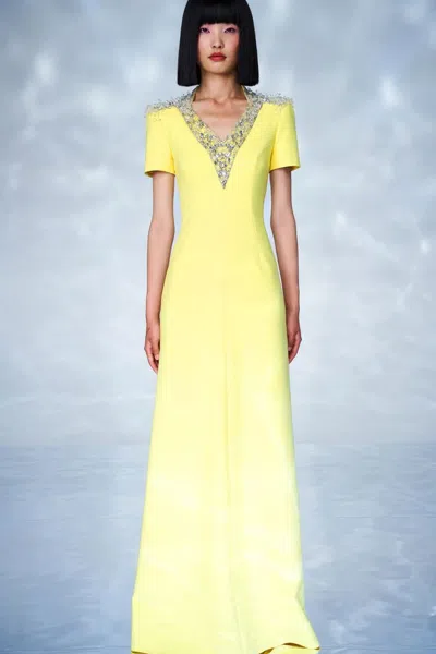 Jenny Packham Dune Gown In Yellow