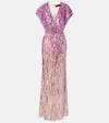Jenny Packham Dusk Sequined Gown In Multi