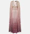 Jenny Packham Easy Breezy Sequin-embellished Maxi Dress In Pink