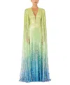 Jenny Packham Easy Breezy Sequin-embellished Maxi Dress In Green