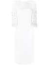 Jenny Packham Ebba Crystal-embellished Midi Dress In White
