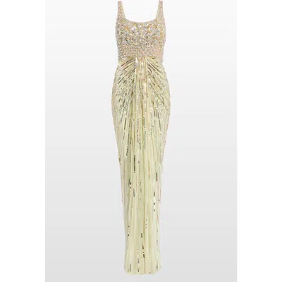 Jenny Packham Elixir Sequin-embellished Maxi Dress In Green