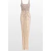 Jenny Packham Elixir Sequin-embellished Maxi Dress In Neutral