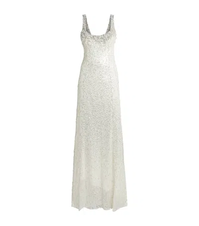 Jenny Packham Embellished Arcadia Gown In Neutral