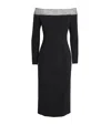 Jenny Packham Embellished Calypso Midi Dress In Black
