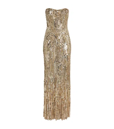 Jenny Packham Embellished Euphoria Gown In Gold