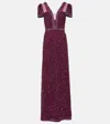 Jenny Packham Robe Mit Pailletten In Lila