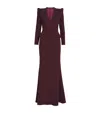 Jenny Packham Embellished Night Flowering Gown In Burgundy