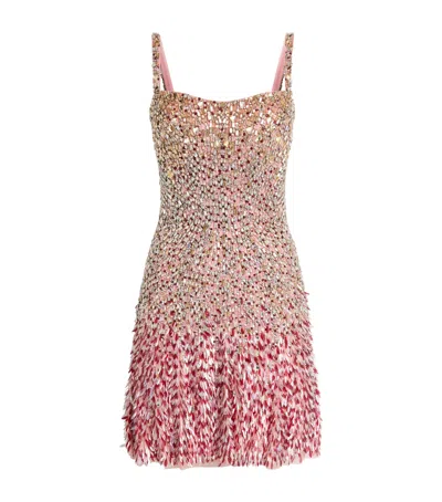 Jenny Packham Embellished Nima Mini Dress In Pink
