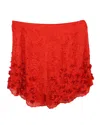 Jenny Packham Embellished Shorts In Red Lace In Red