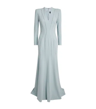 Jenny Packham Embellished Victoire Gown In Blue