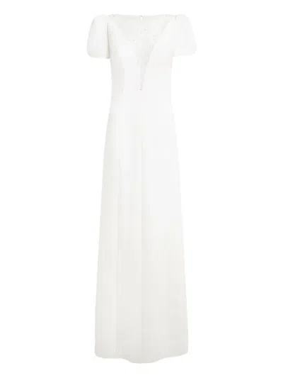 Jenny Packham Empress Lace-panel Gown In White