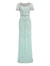 Jenny Packham Epoch Embellished Gown In Blue