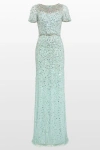 Jenny Packham Epoch Embellished Gown In Blue