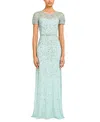 Jenny Packham Epoch Embellished Gown In Blue