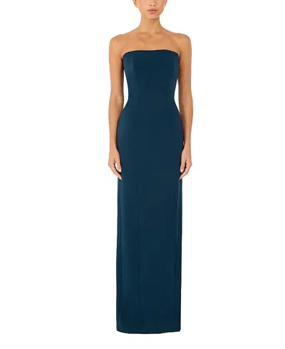 Jenny Packham Estelle Strapless Maxi Dress In Blue