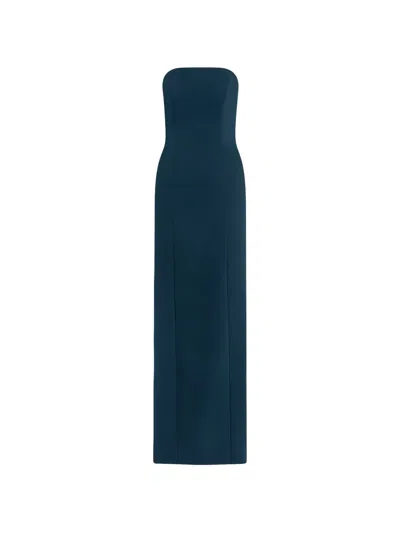 Jenny Packham Estelle Strapless Maxi Dress In Blue