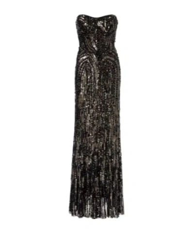 Jenny Packham Euphoria Embellished Bustier Gown In Multi