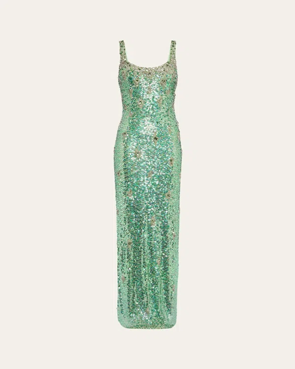 Jenny Packham Ezra Crystal Sequined Gown In Laurel Green | ModeSens